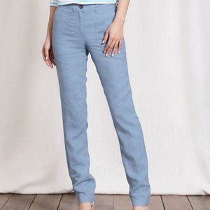 Boden Coralie 100% Linen Pants Light Blue Size 6R